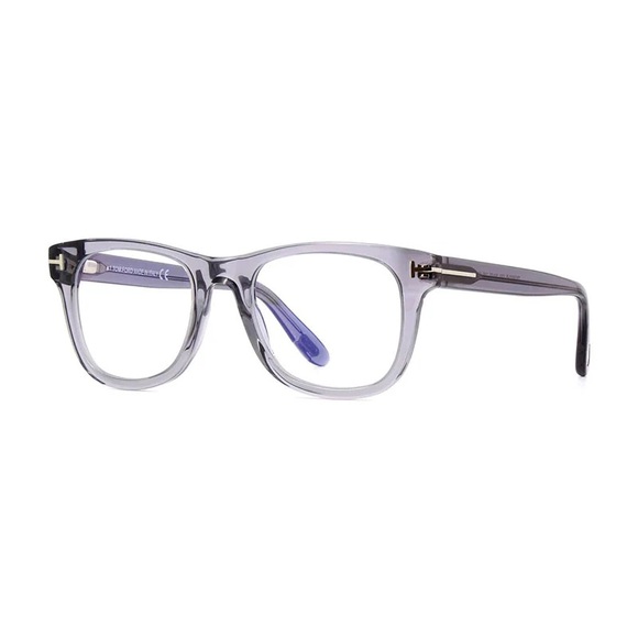 Tom Ford Eyeglasses FT5820-B 020 Transparent Grey/Clear Blue Light Block 50mm - Picture 1 of 1